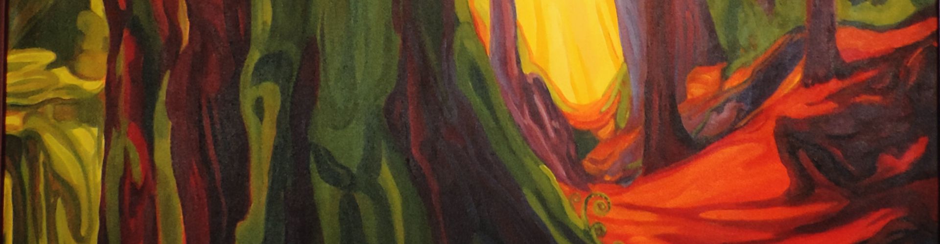 A paint from Linda's Lovisa, the pain is an inspiration from the West Coast Trails.