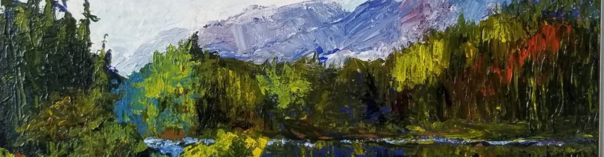 Spectrum Creek painting by Linda Lovisa