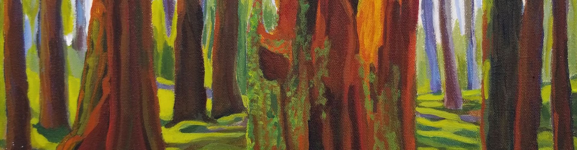 Old Growth Forest painting by Linda Lovisa