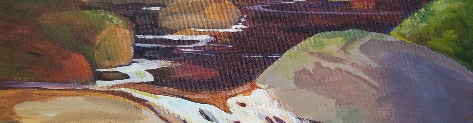 Powers Creek painting by Linda Lovisa