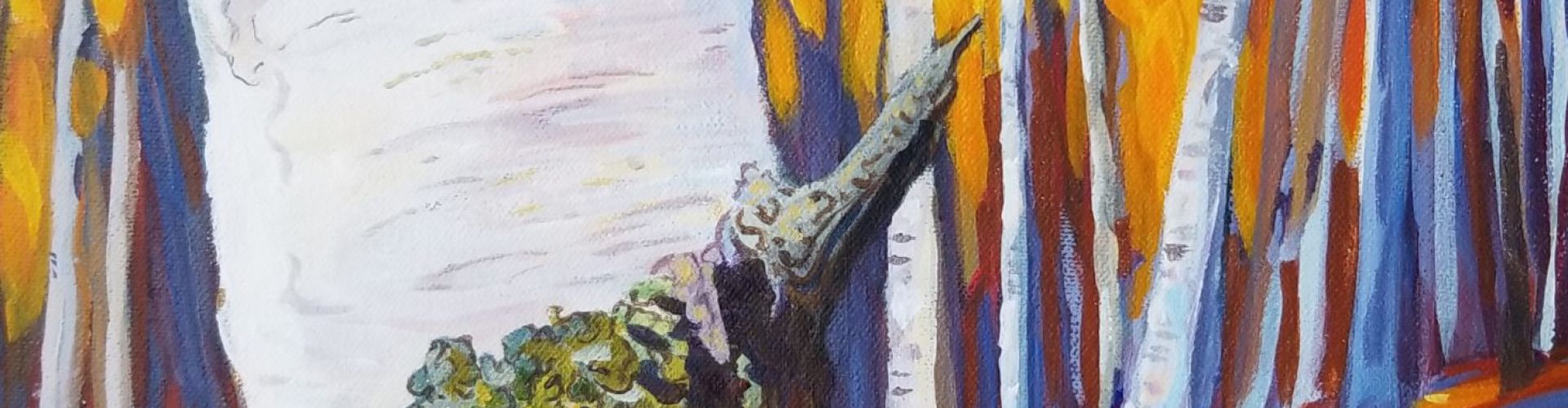 The Birches painting by Linda Lovisa