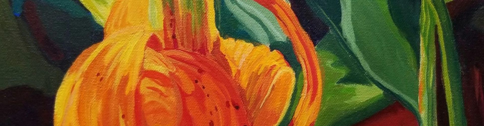 Woodland Lily painting by Linda Lovisa