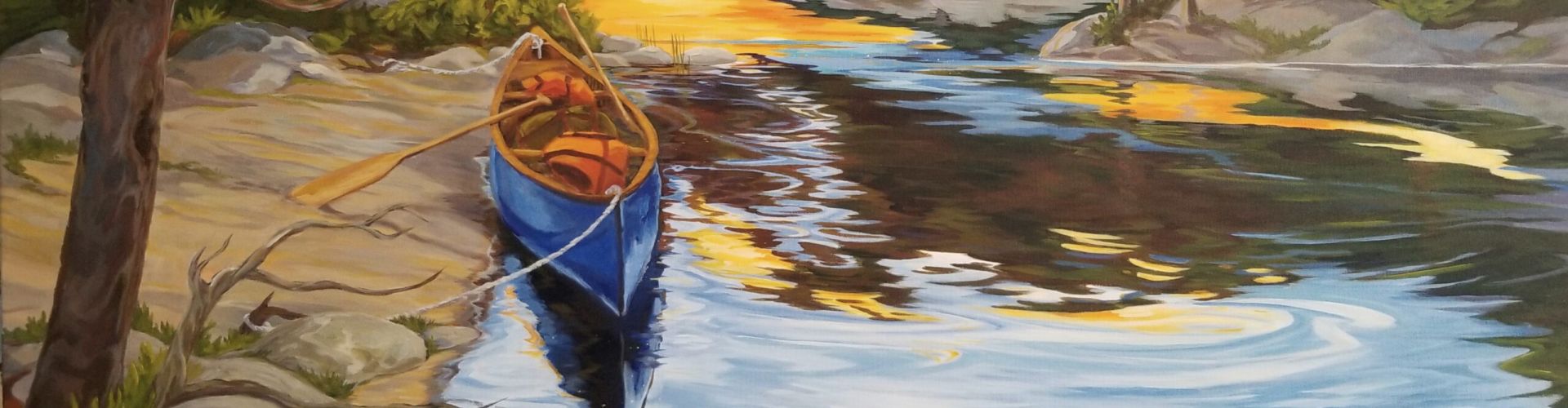 The Journey Begins painting by Linda Lovisa painted in acrylic on canvas