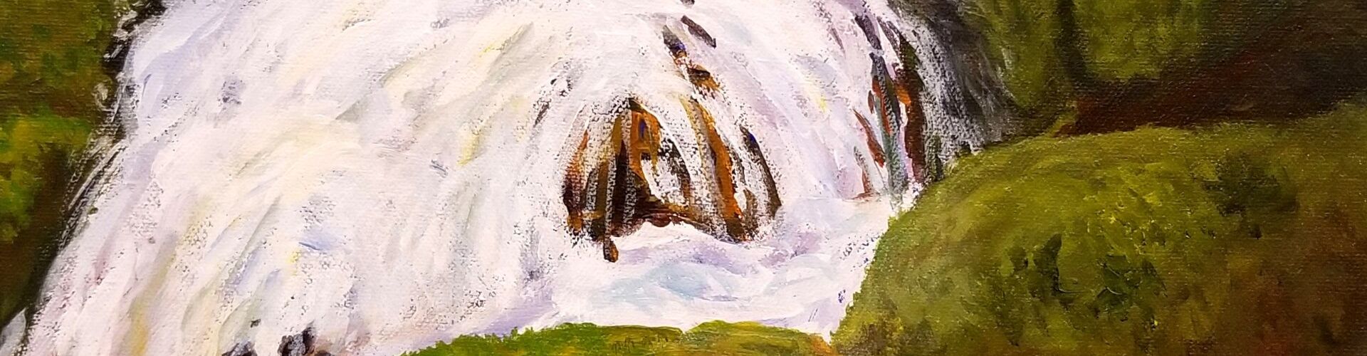 Monashee Creek painting by Canadian artist Linda Lovisa